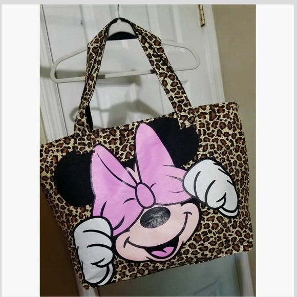 Minnie Mouse Cheetah Leopard print Bag Tote - Picture 6 of 8